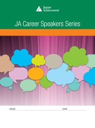 JA Career Speakers Series cover with multicolored speech bubbles