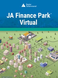 JA Finance Park Virtual cover with illustrated overhead view of city and streets