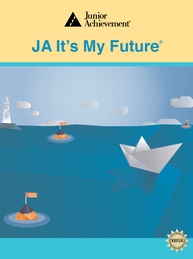 JA It's My Future cover with illustration of paper boats in a body of water