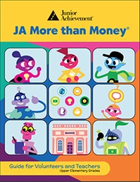 JA More Than Money cover with illustrations of people in different occupation outfits