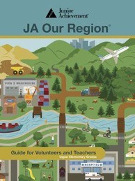 JA Our Region cover with illustration of city, streets and forest