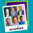 Six headshots of team members from local partner Accenture plus the Accenture logo