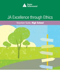 JA Excellence Through Ethics instructional cover featuring trees and a path