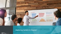 JA Financial Capability 1 instructional cover featuring a person presenting in front of some charts