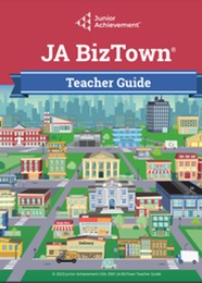 JA BizTown instructional cover featuring city buildings and streets